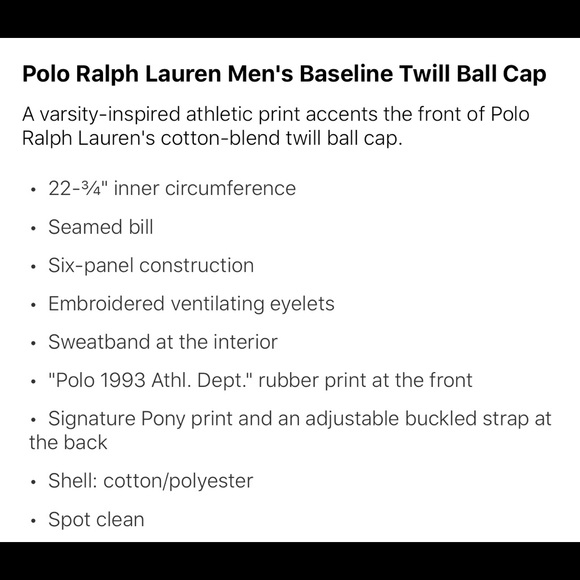 Mens Polo Classic Cap EACH ONE - Picture 8 of 8